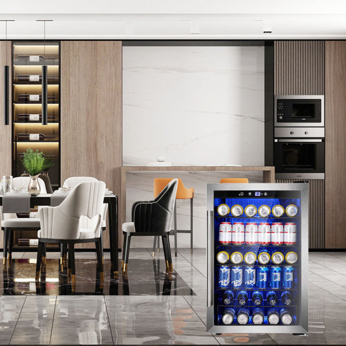 YUKOOL 4.4cu.ft Single Zone Freestanding Wine & Beverage Refrigerator